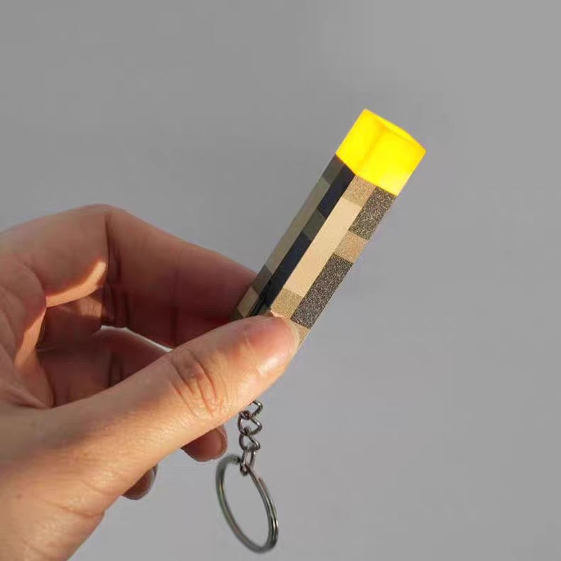 Minecraft Torch Keychain