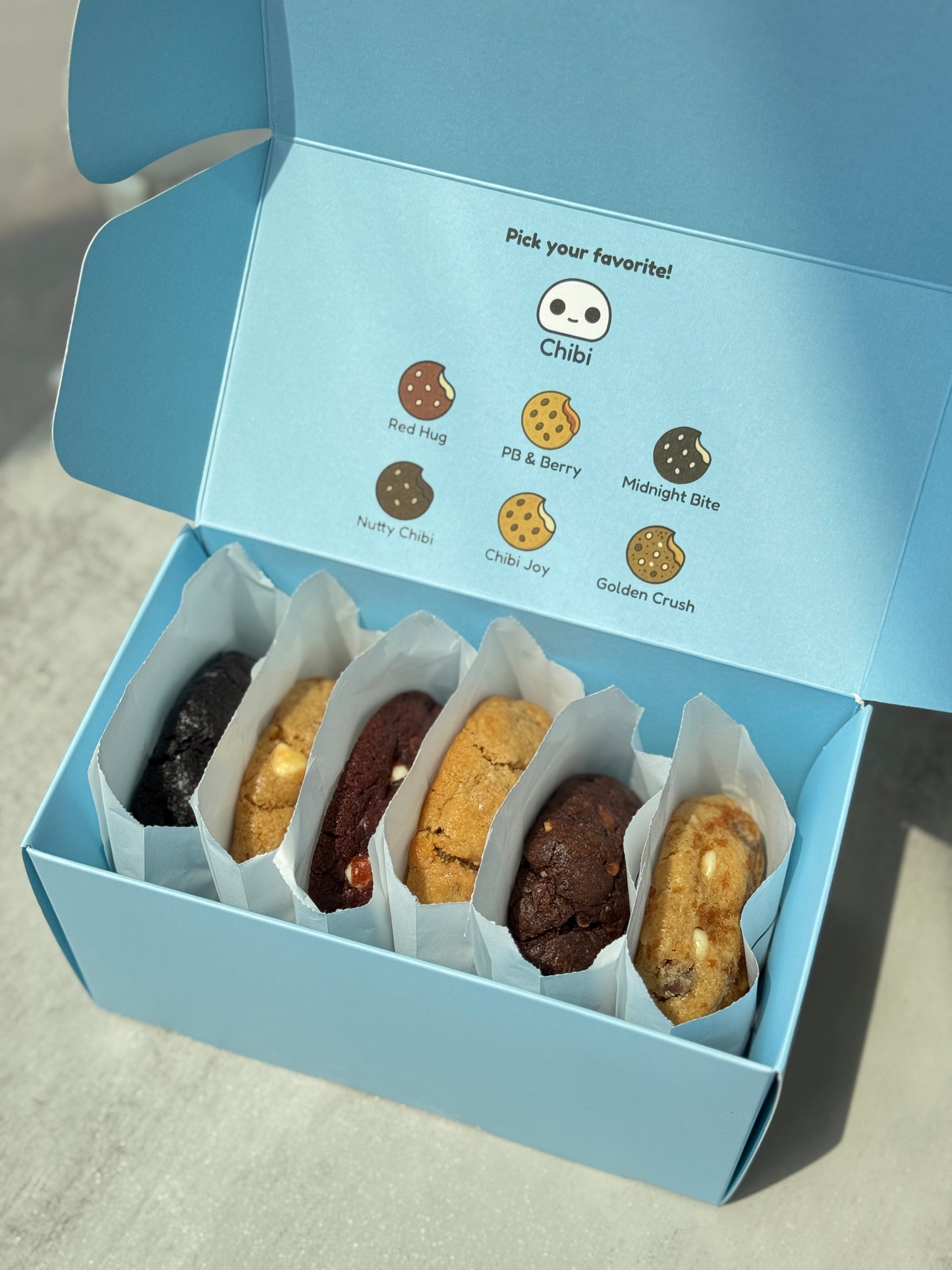 Chibi Cookies box (6 cookies)