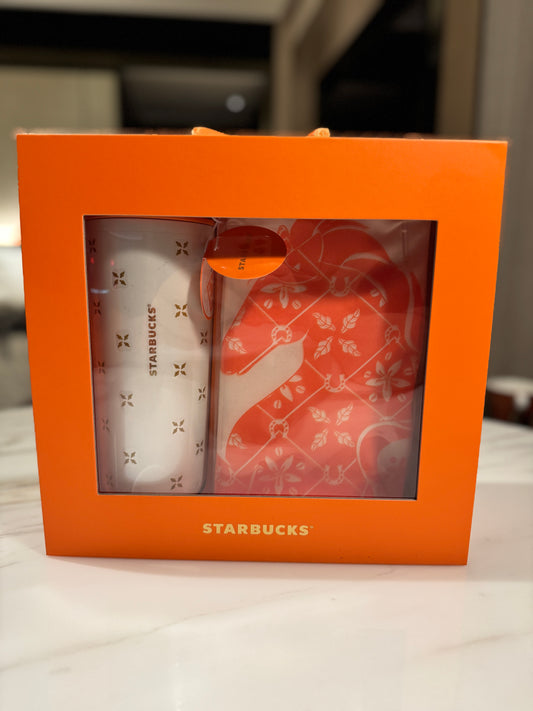 leap into stars Stainless steel thermo cup with scarf gift box (650 ml)