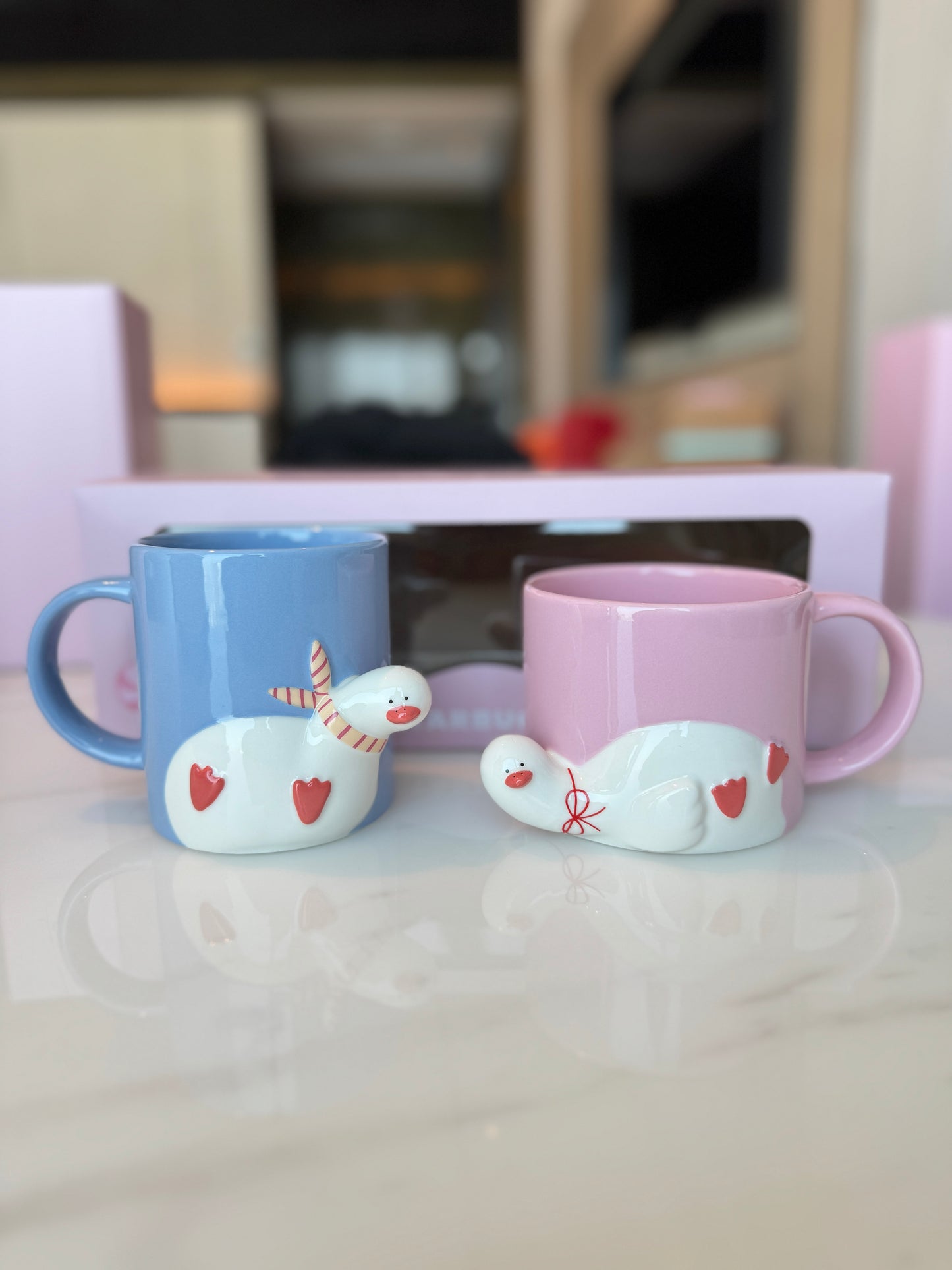 Starbucks duck series pair mugs