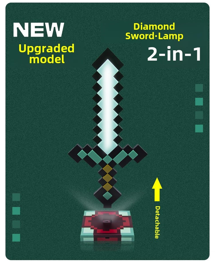 Minecraft Diamond Sword Night lamp
