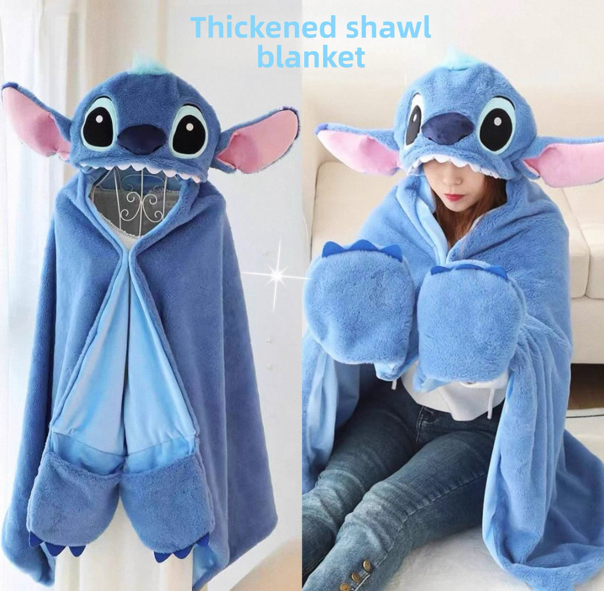 Stitch hooded cloak