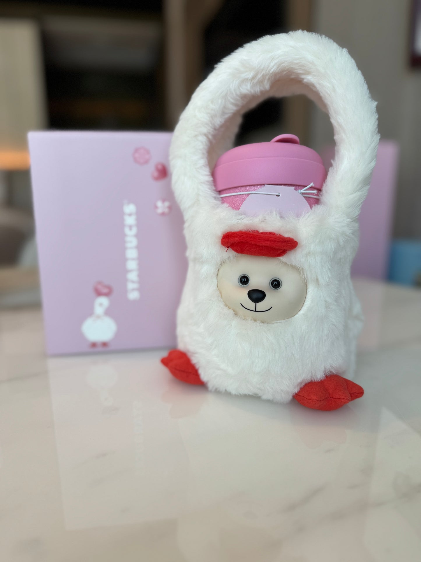 Starbucks travel mug with with plush tote bag 450 ml