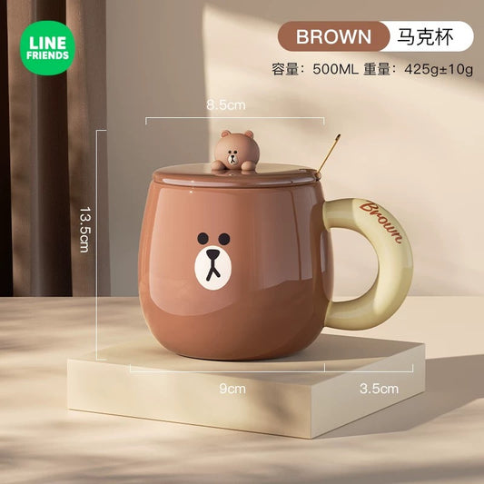 Line Friends mug with electric heater