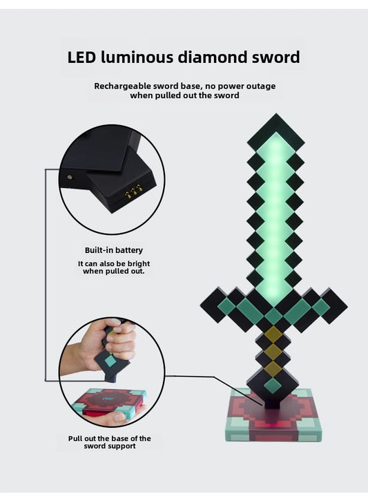 Minecraft Diamond Sword Night lamp