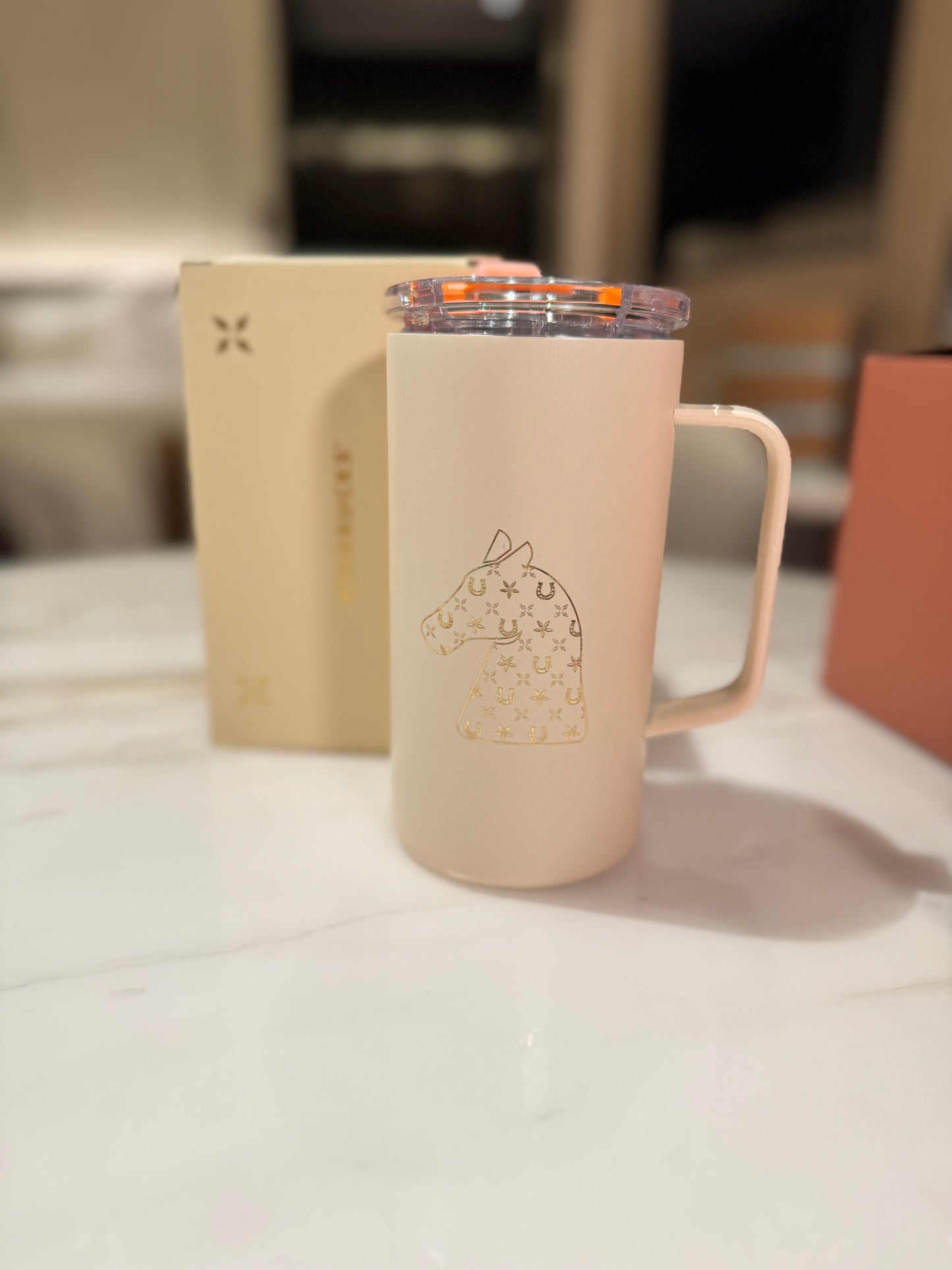 Horse Head Stainless Steel Desktop Mug 660ml