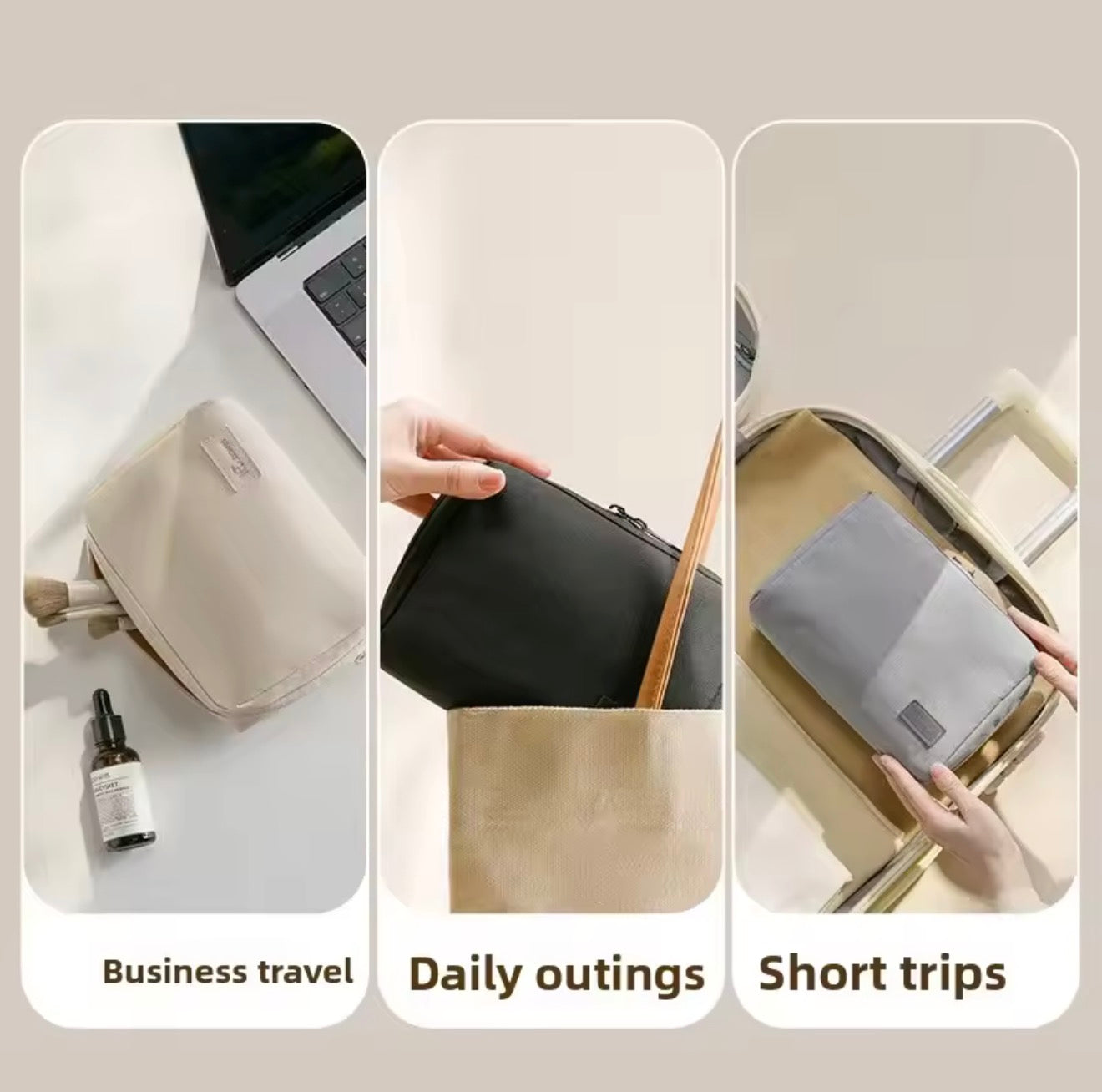 Eco-Friendly Material Makeup Bag Portable Travel Handbag - Medium size