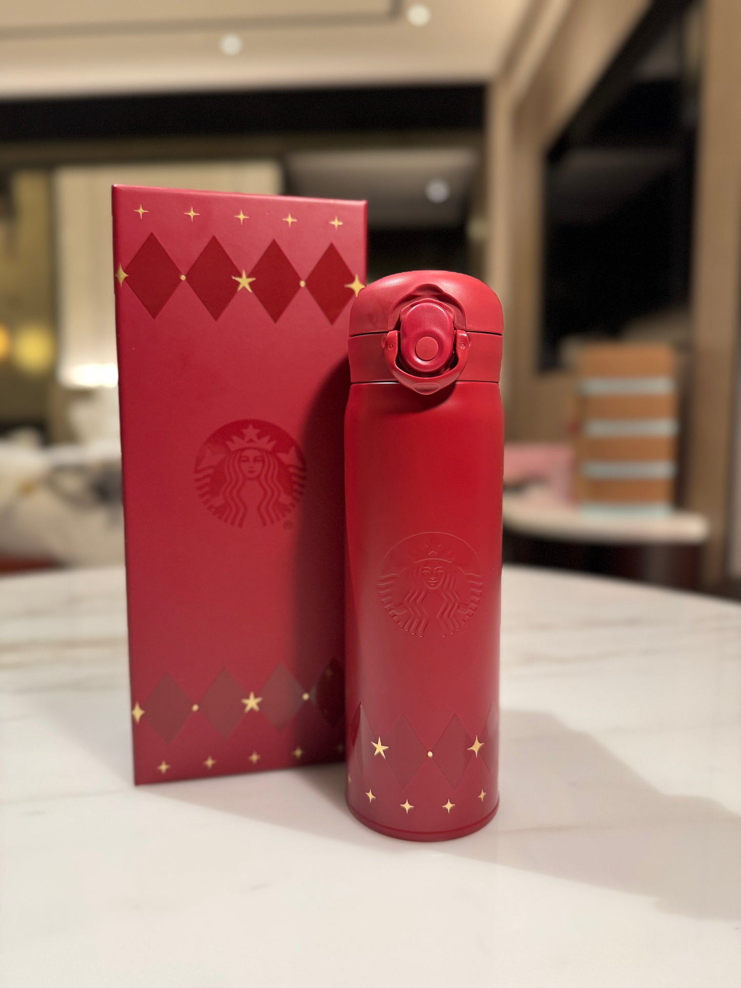 Starbucks red warmth & harmony thermos gift box (500 ml)