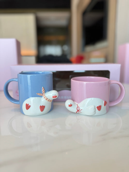 Starbucks duck series pair mugs