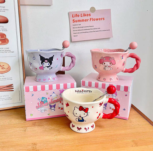 Hello kitty Bundle ( 3 Mugs ) “without the spoons”