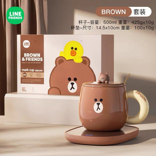 Line Friends mug with electric heater
