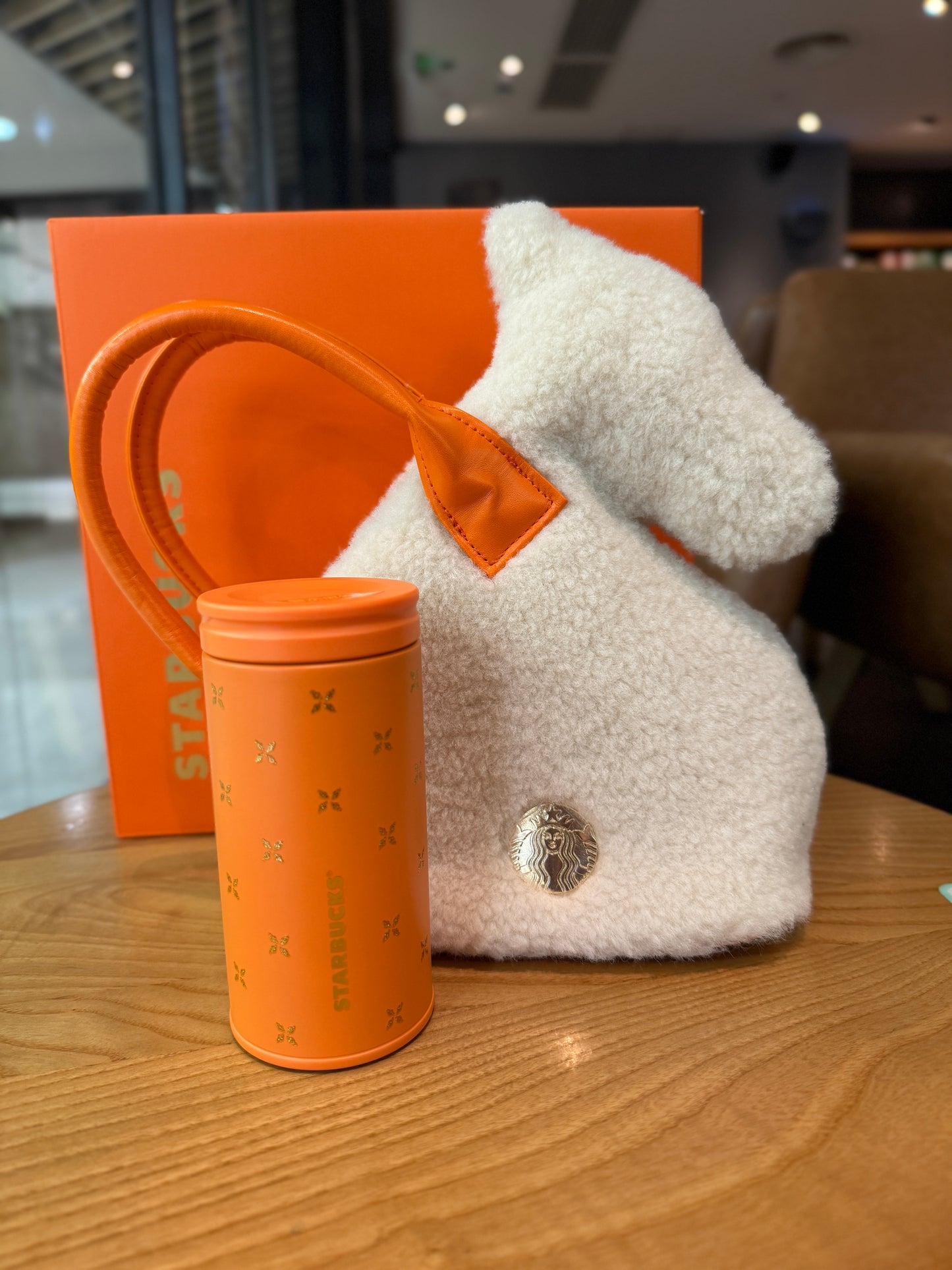 Starbucks Coffee Flower Insulated Mug 200ml with Horse Head Shaped Bag