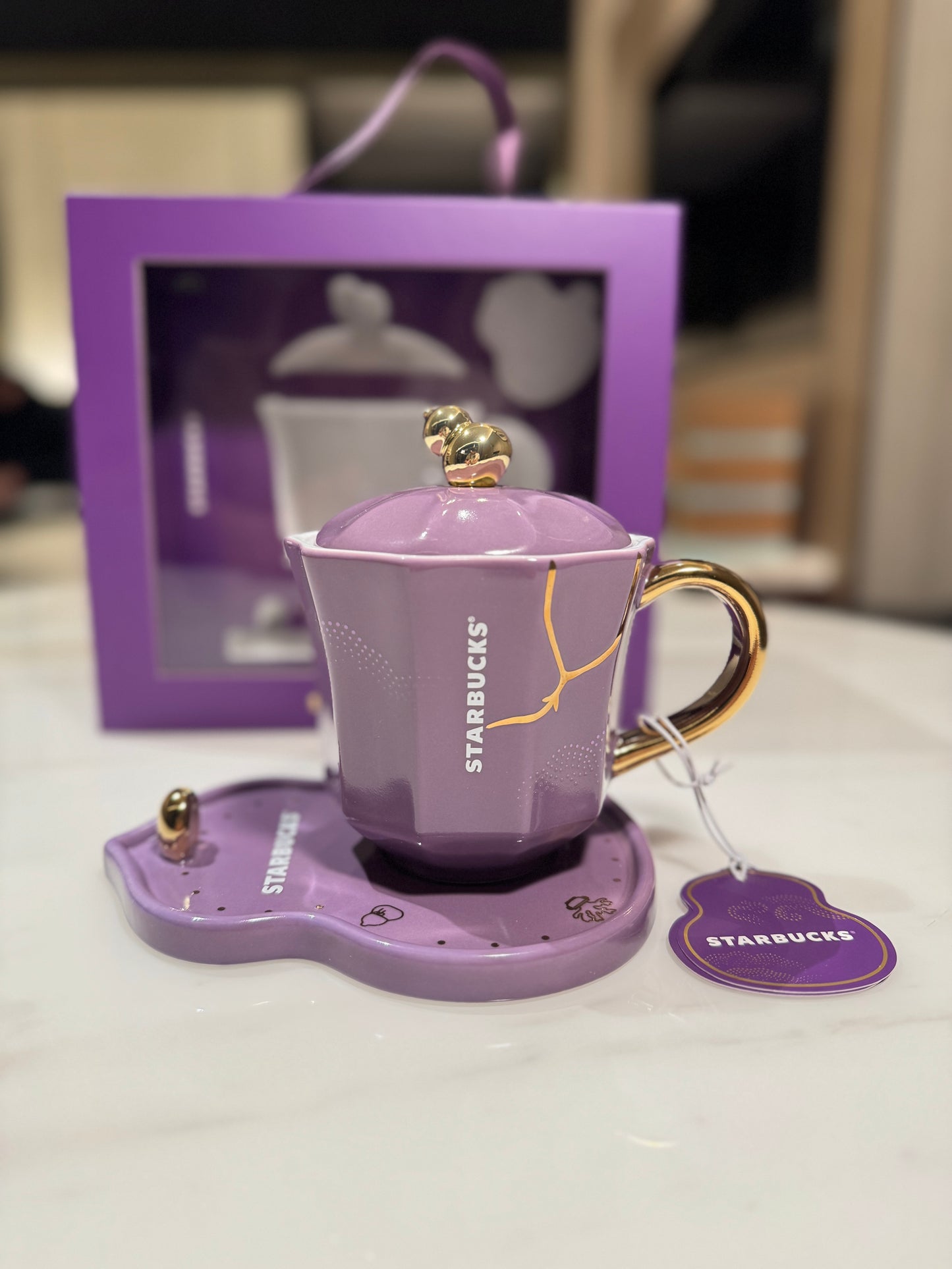 Starbucks mug and sauce & incense gift box