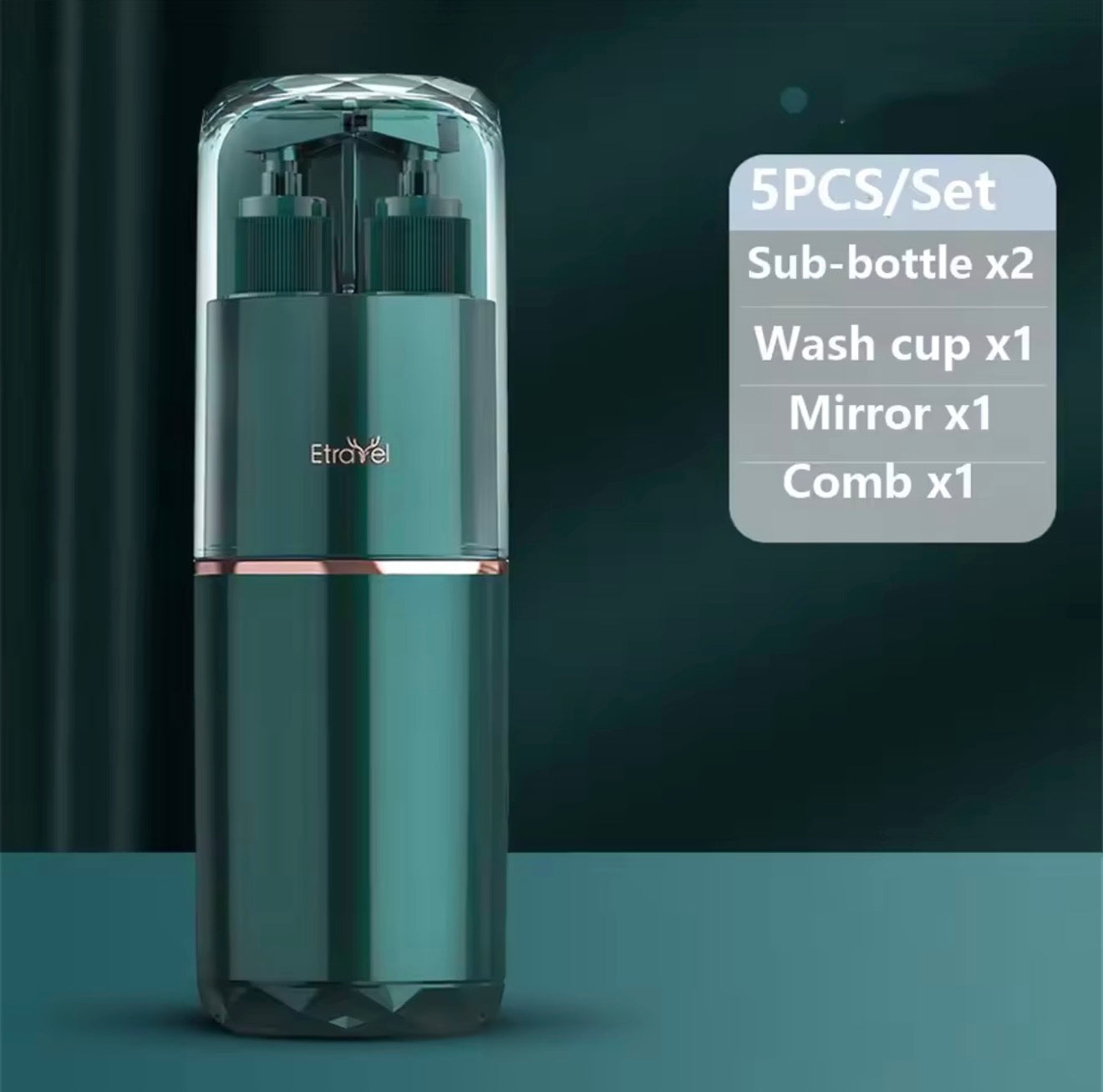 5 in 1 travel refillable dispenser