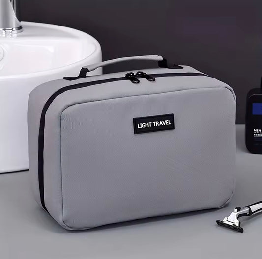 Men's Double Open Storage Bag Portable Zipper Closure And Toiletries