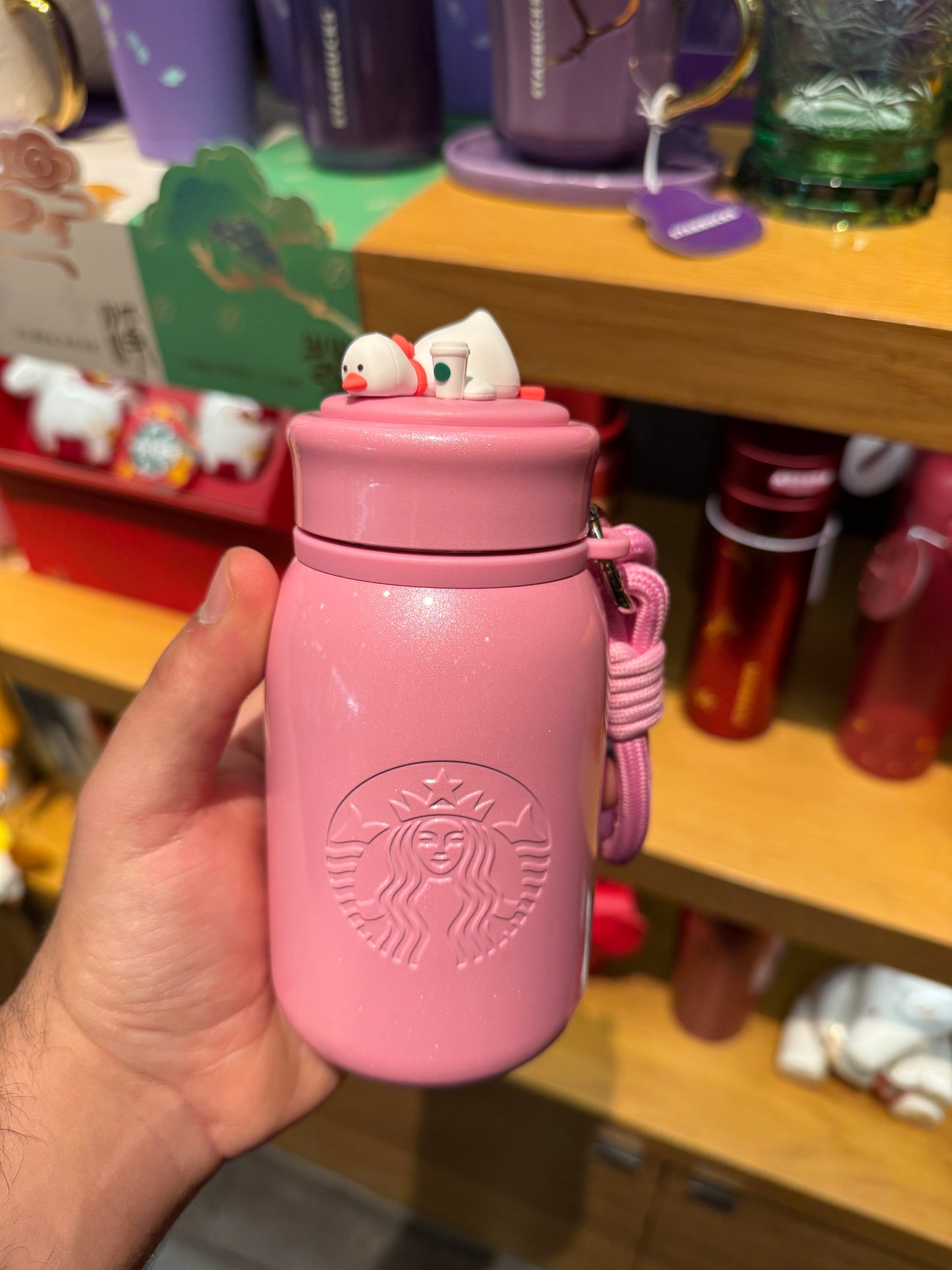 Sweet Star Pupu Duck Series Stainless Steel Thermos Mug 370ml with Magnet design