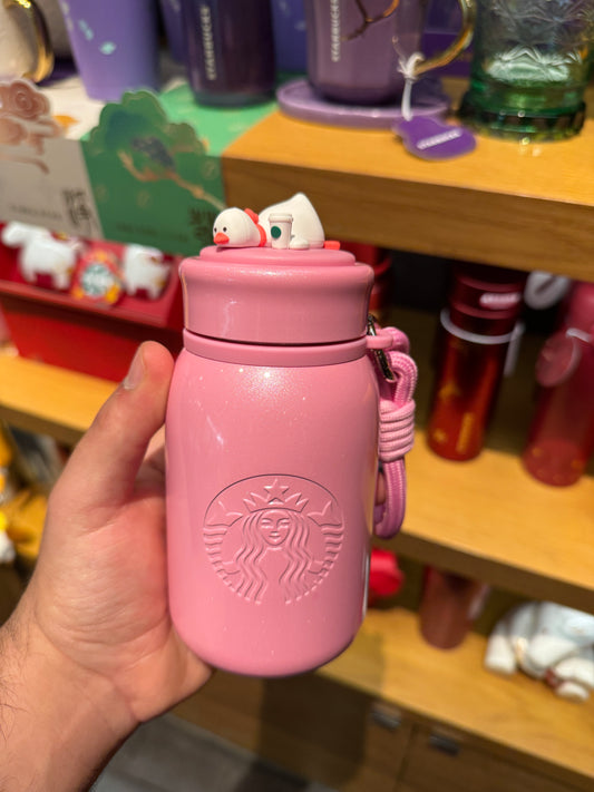 Sweet Star Pupu Duck Series Stainless Steel Thermos Mug 370ml with Magnet design