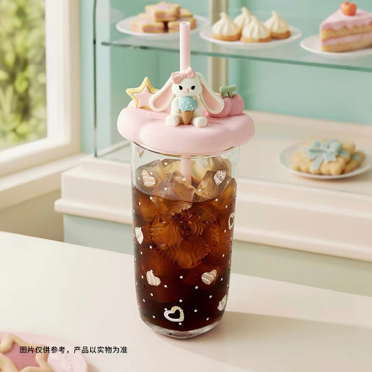 Starbucks Summer Dessert Party Pink Girly Bear Ceramic Marker Stainless Steel - 500ml (Glass)