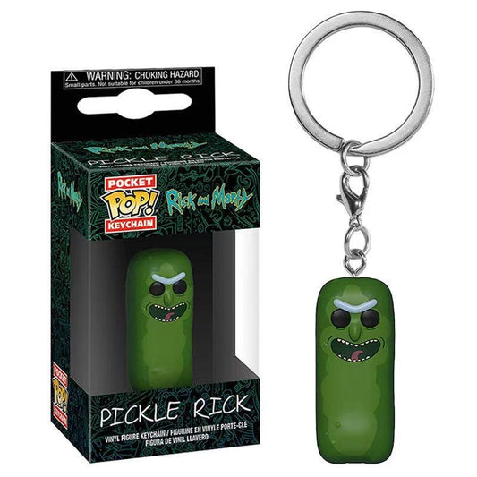 Pickle rick keychain