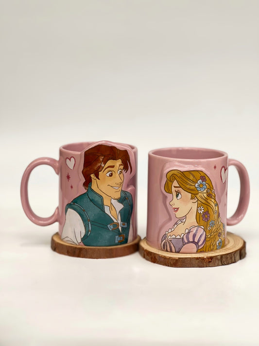 Rapunzel & Flynn pair mug - Nostalgic sketch