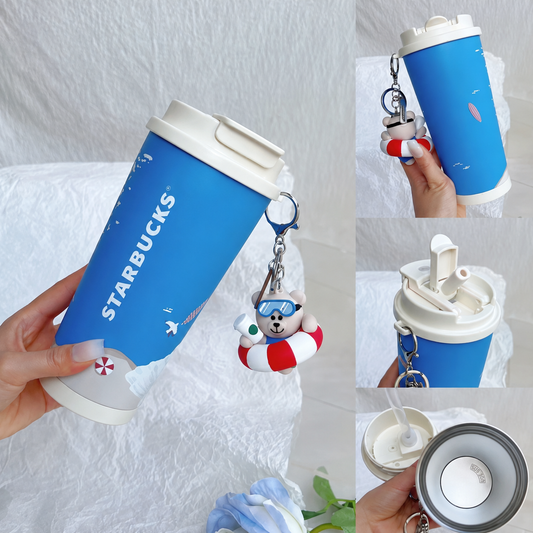 Starbucks Summer Beach Dual-Spouse Stainless Steel Mug - 480ml