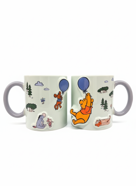 Winnie the Pooh balloon pair mug - Japan