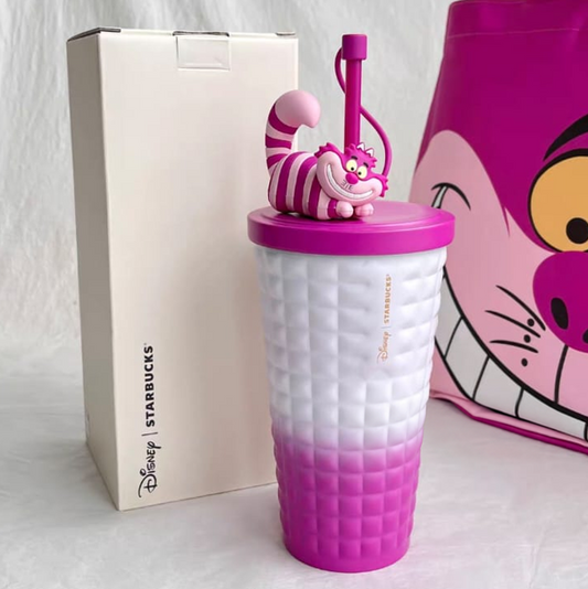 Starbucks and Disney co-branded pink stainless steel straw cup 580ml